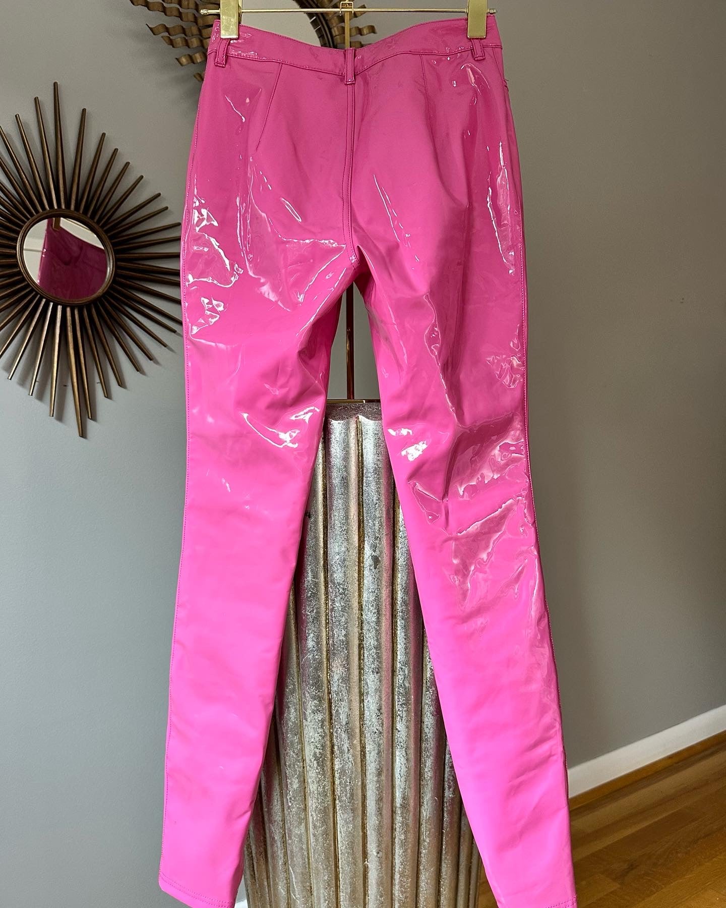 House of CB - Haridan Pink Patent Stretch Vinyl Pants