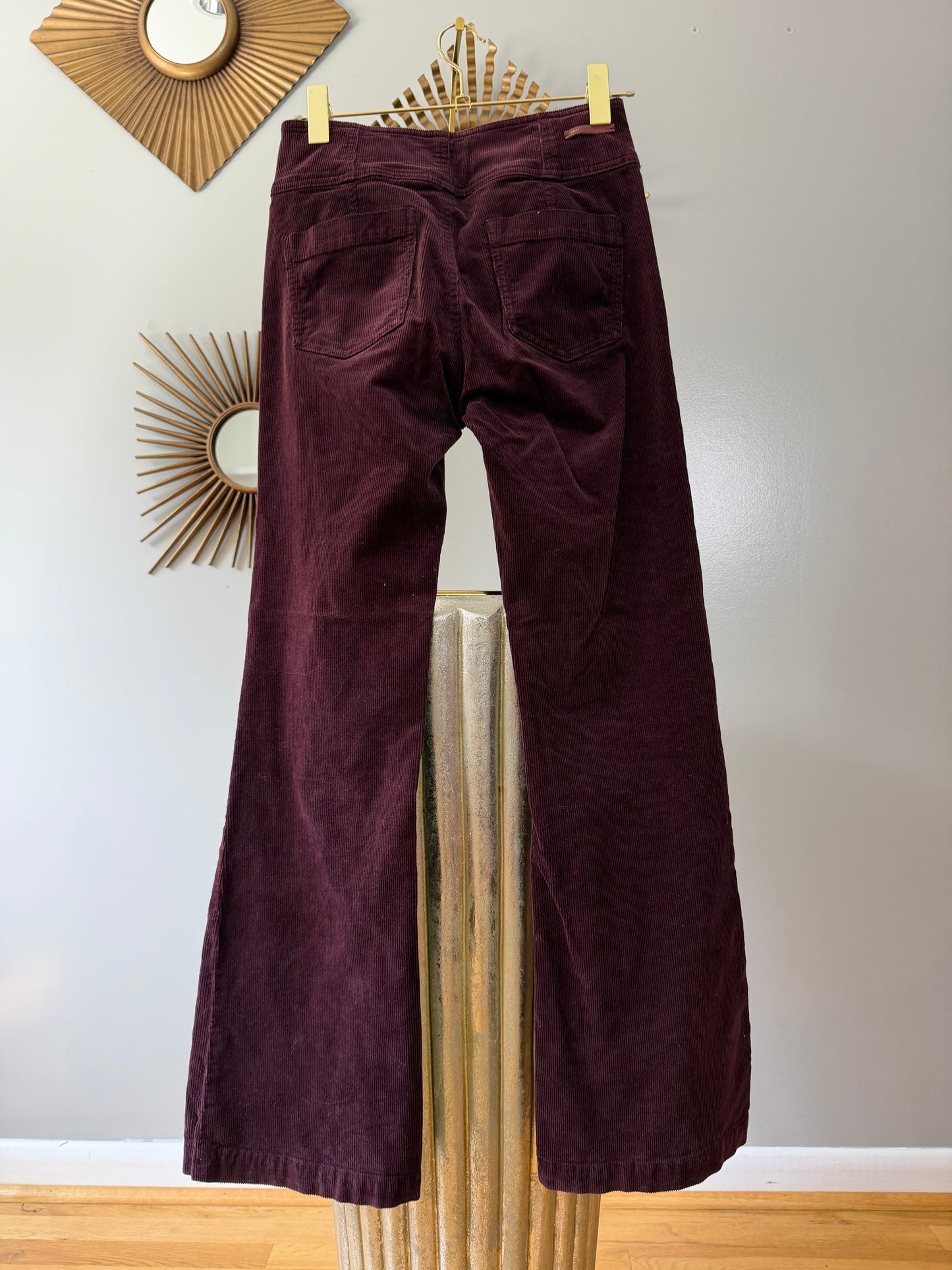 Anthropology- Wine Corduroy Pants