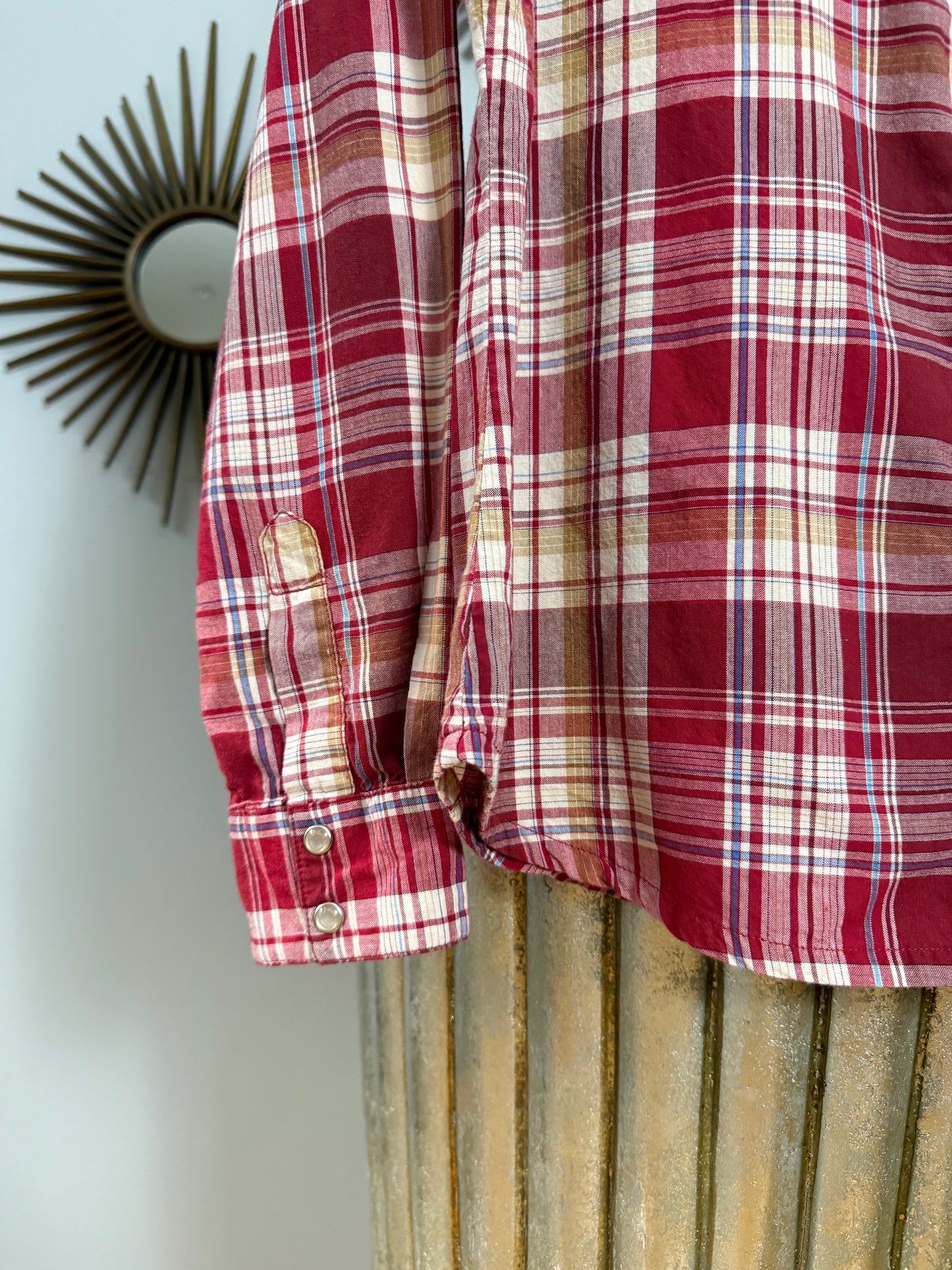 Wrangler - Red Plaid Button Down Shirt