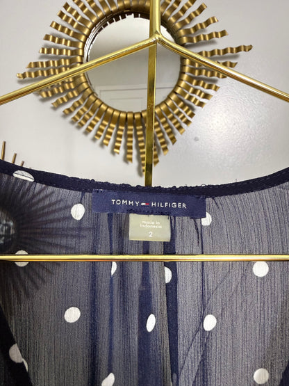 Tommy Hilfiger - Blue Polkadot Maxi Dress
