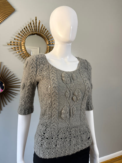 Oscar de la Renta - Gray Cashmere Sweater Runway Pre-fall 2010