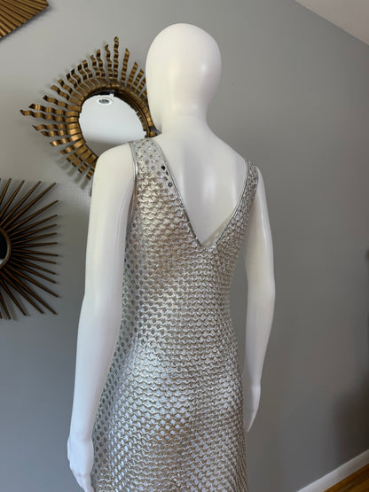 ZARA - Silver Faux Leather Mesh Coverup