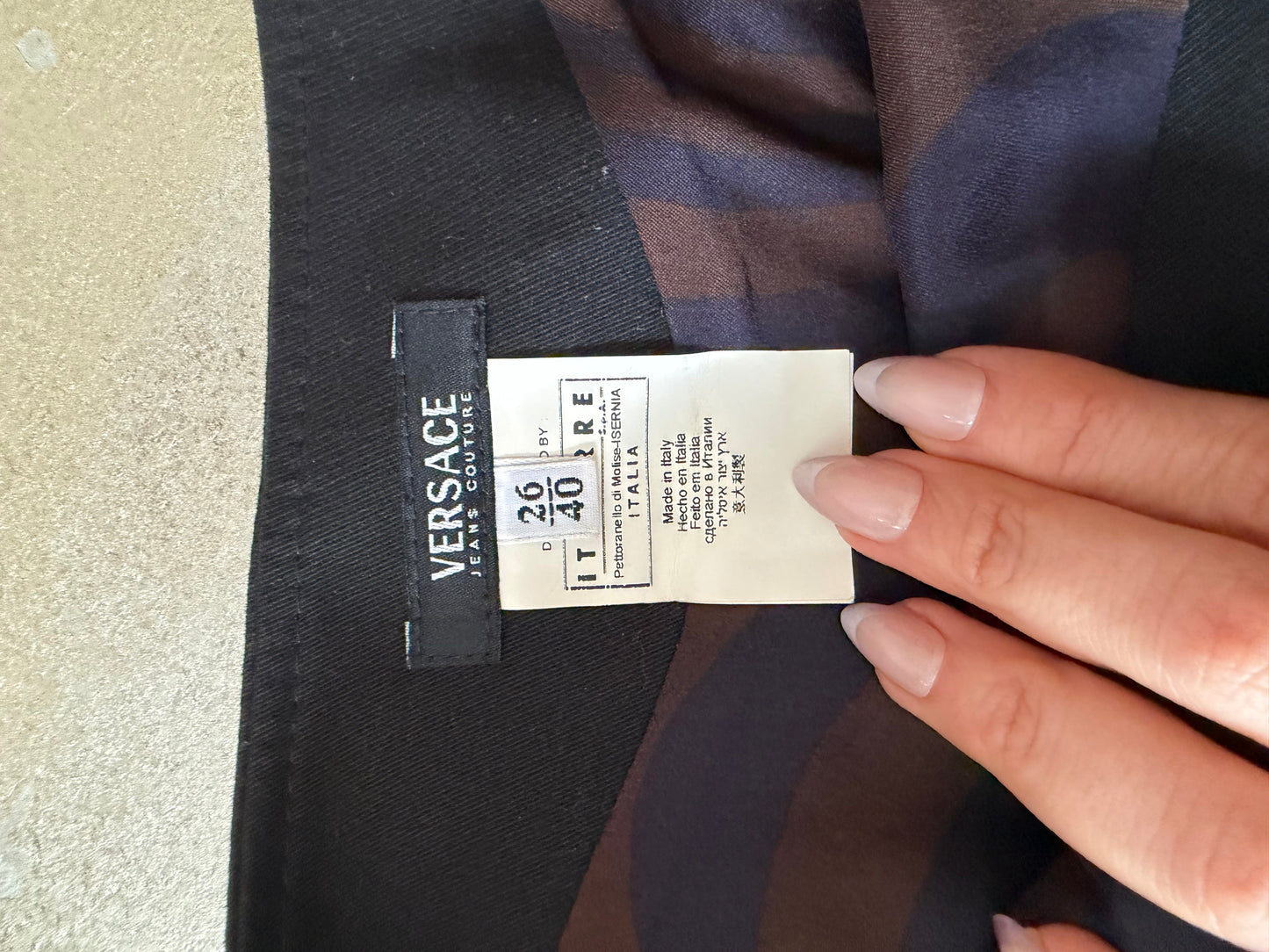 Versace - Black Cotton Mini Skirt