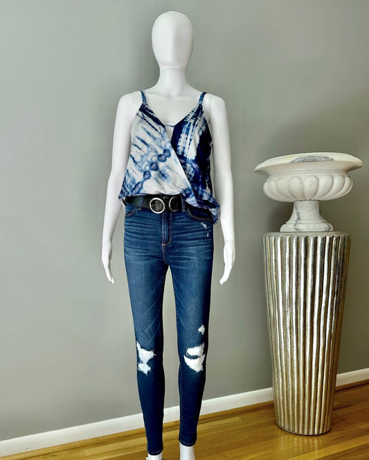 Lulu’s - Blue Tie-Dye Top