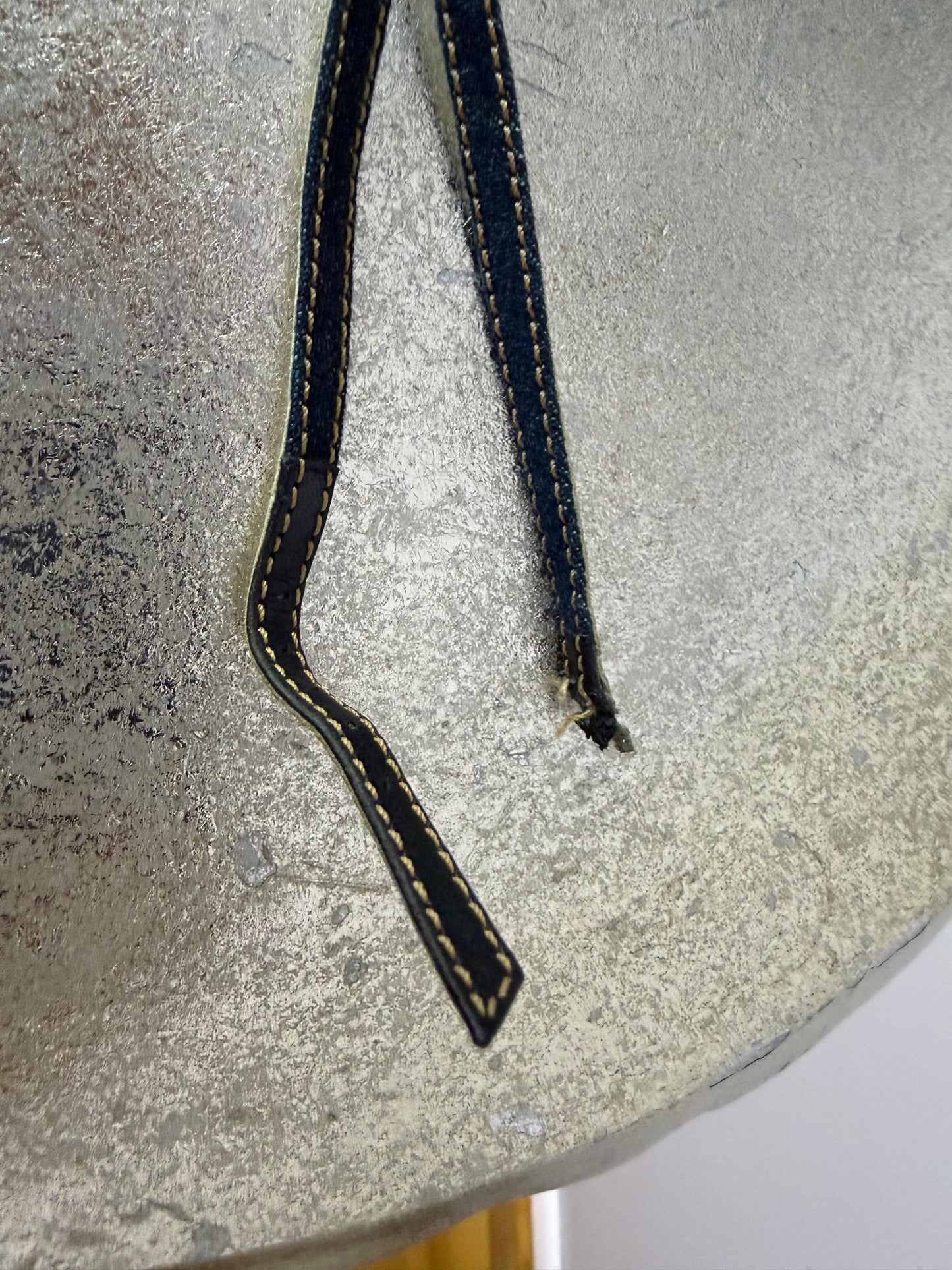 CHANEL - Blue Denim Camellia Cork Platform Slingback Wedges