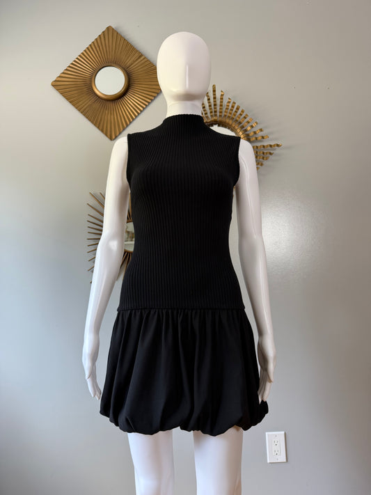 ZARA - Black Mini Bubble Dress w/ Open Back