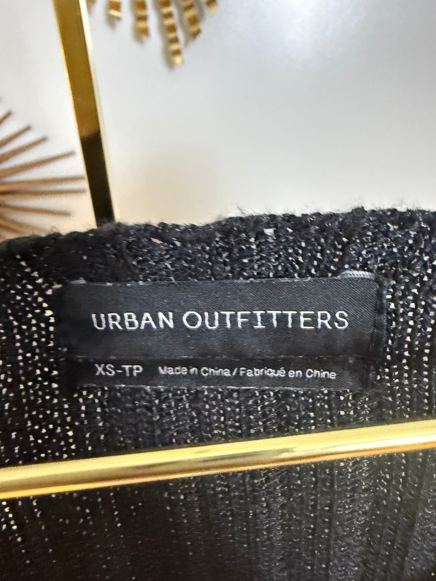Urban Outfitters- Black Distressed Cropped Sweater