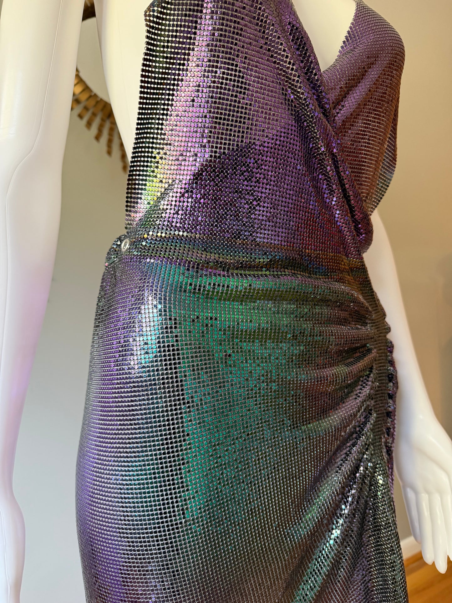ZARA - Purple Chain-link Backless Dress