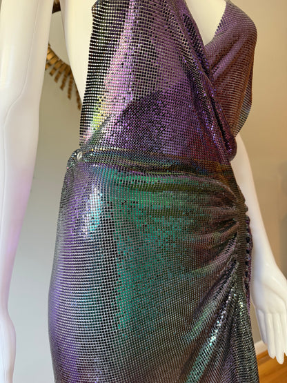 ZARA - Purple Chain-link Backless Dress