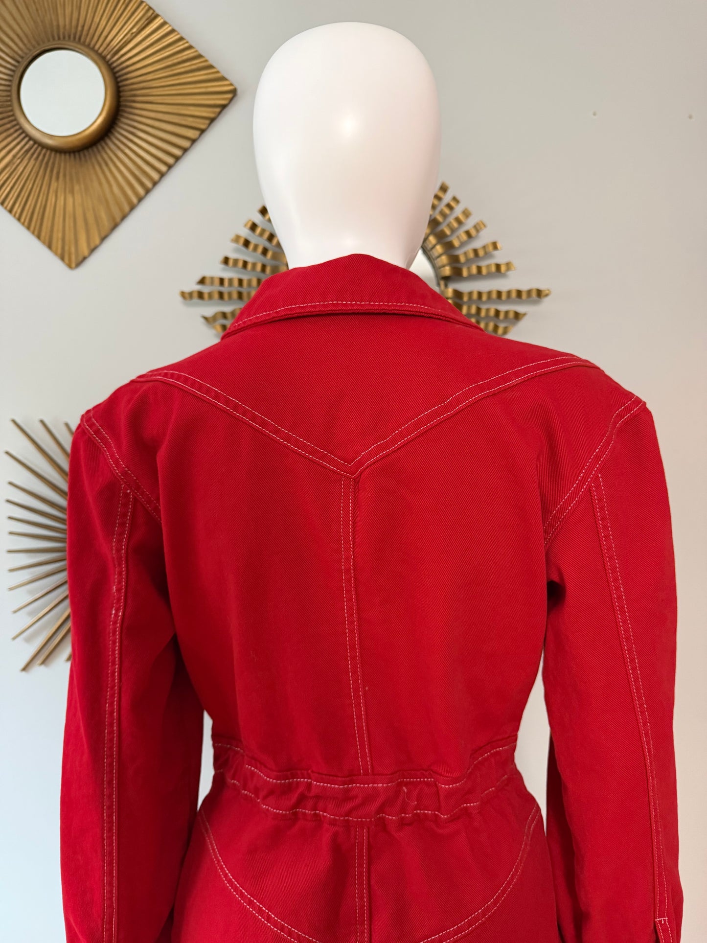 7 For all man kind - Red Denim Mini Dress