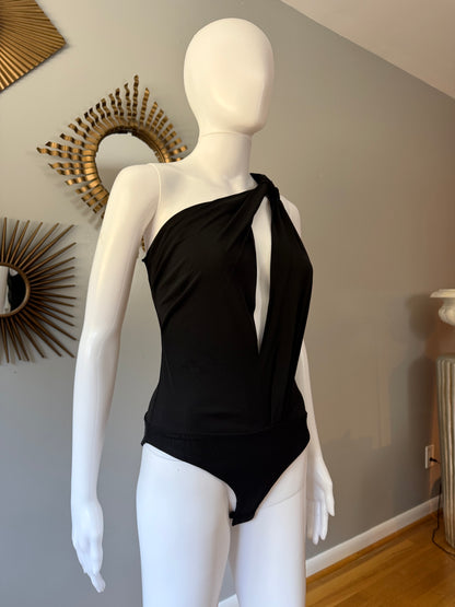 ZARA - Black One Shoulder Cutout Bodysuit