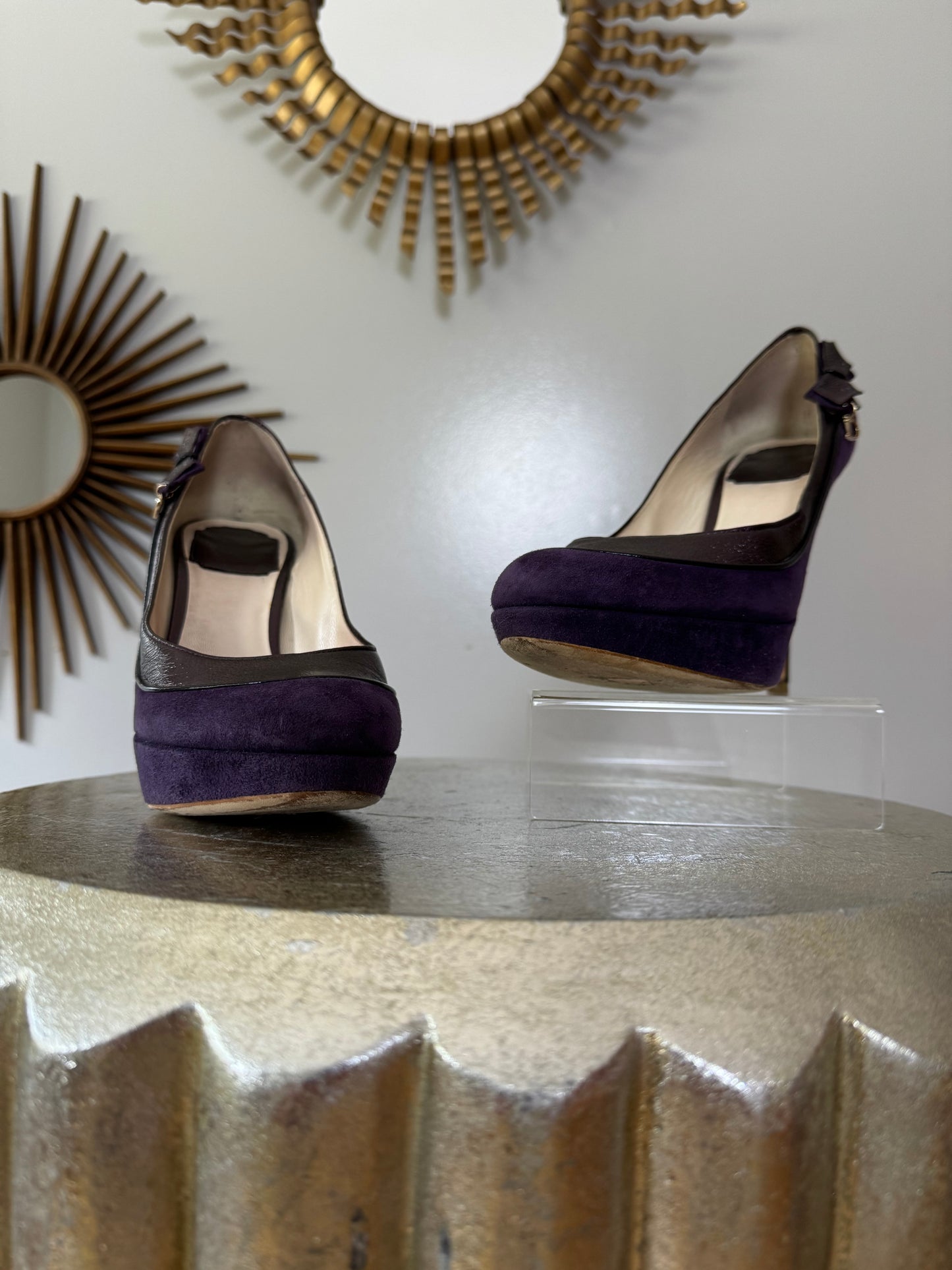 DIOR - Purple Deco Suede Pumps