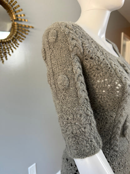 Oscar de la Renta - Gray Cashmere Sweater Runway Pre-fall 2010
