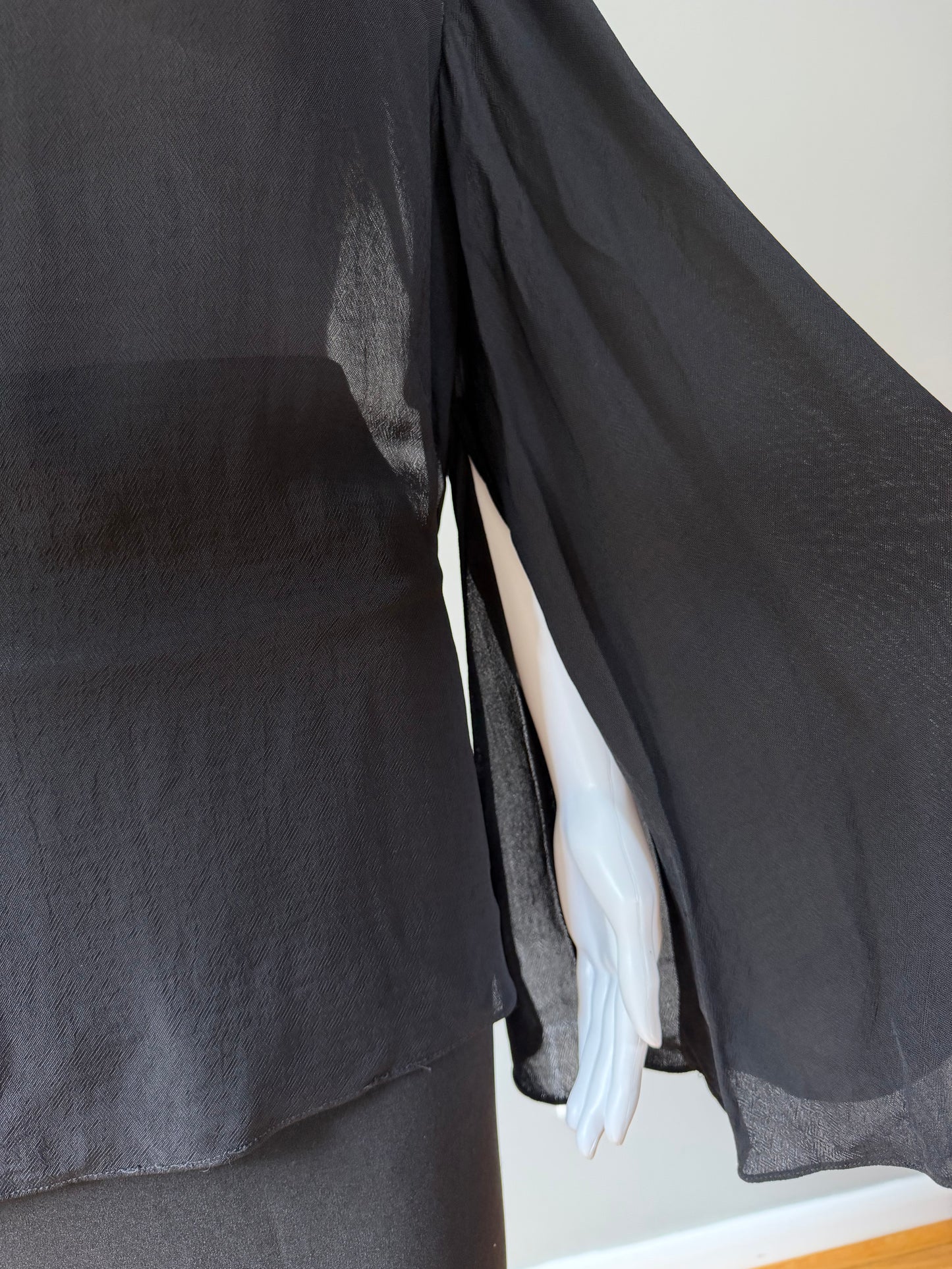 ZARA - Black Backless Embellished Top