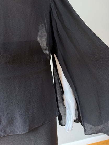 ZARA - Black Backless Embellished Top
