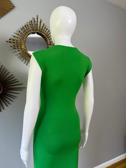 Zara - Green Cutout Midi Dress