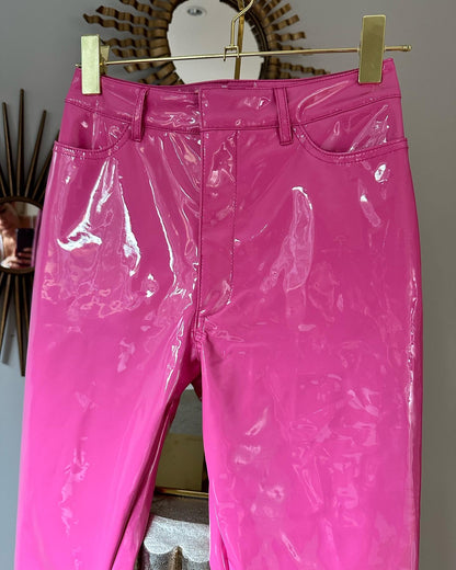 House of CB - Haridan Pink Patent Stretch Vinyl Pants