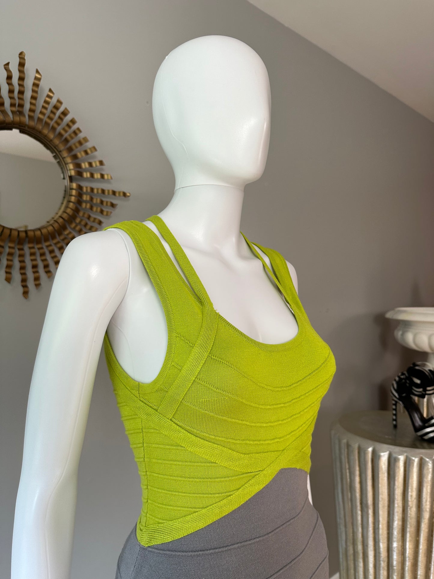 Wow Couture - Green Open Back Bandage Dress