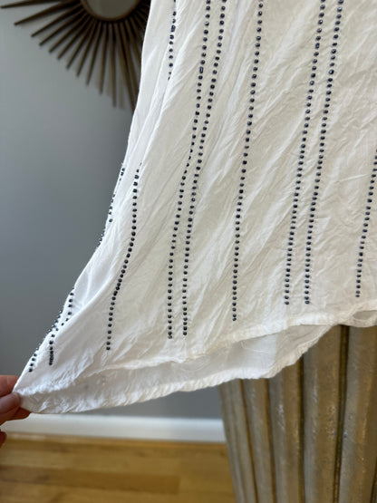 Milkshake- White Beaded Tank Top