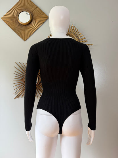 House of Harlow - Black Front Knot Bodysuit