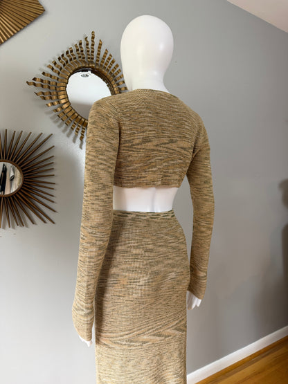 12th Tribe - Green Uproar Knit Midi Dress