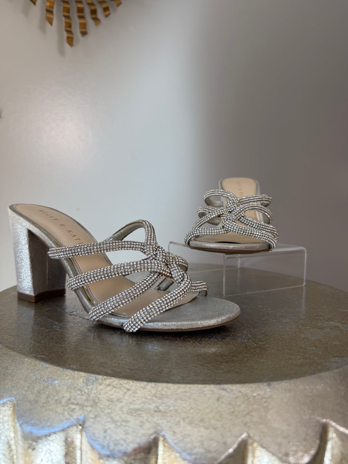 Kelly & Katie - Silver Rhinestone Sandals