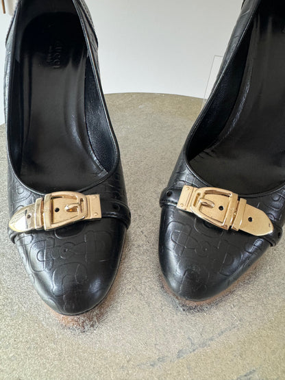 Gucci - Zapatos de salón Margaux de piel de becerro negro