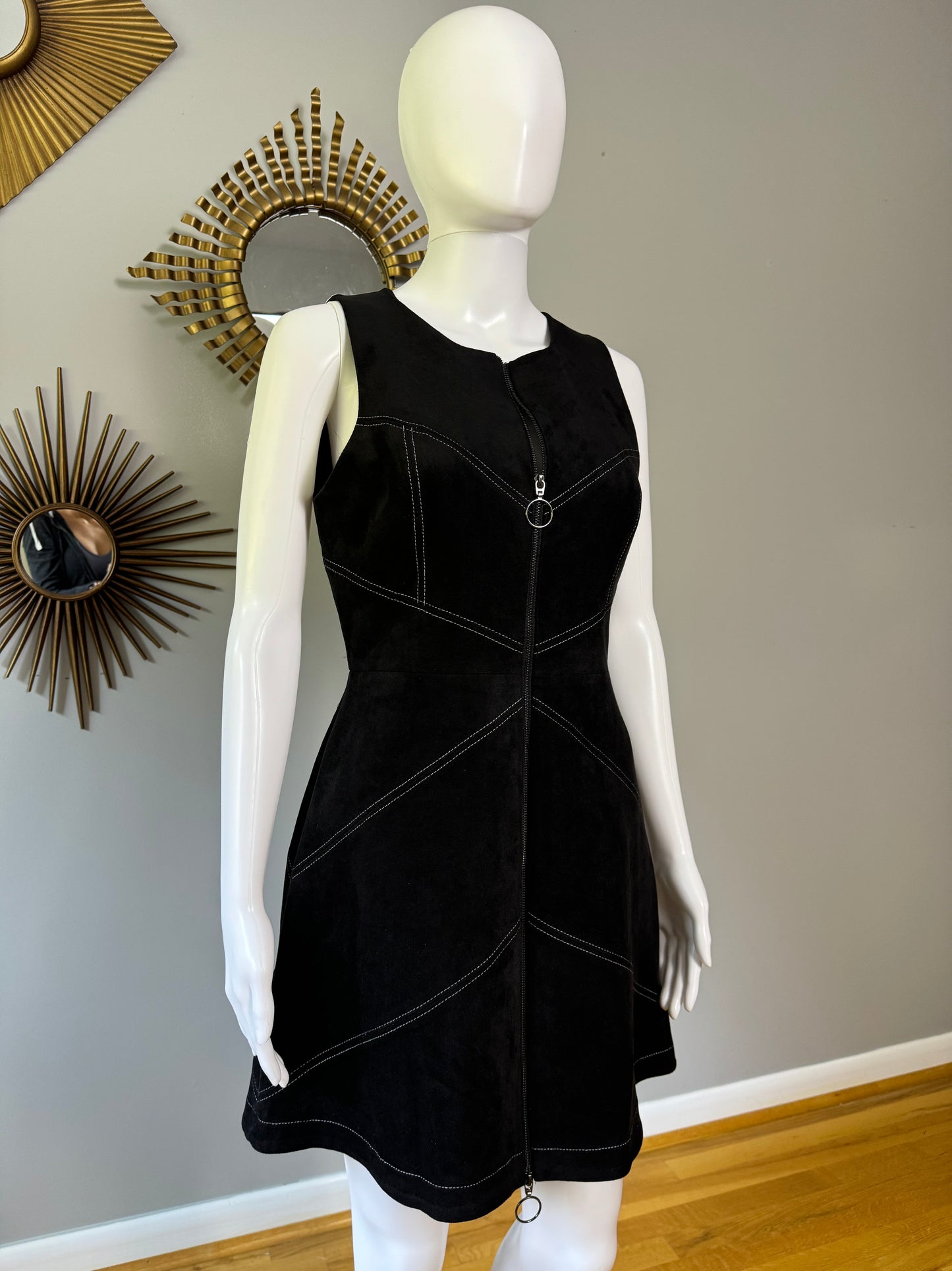 BCBG - Black Faux Suede Alaina Mini Dress