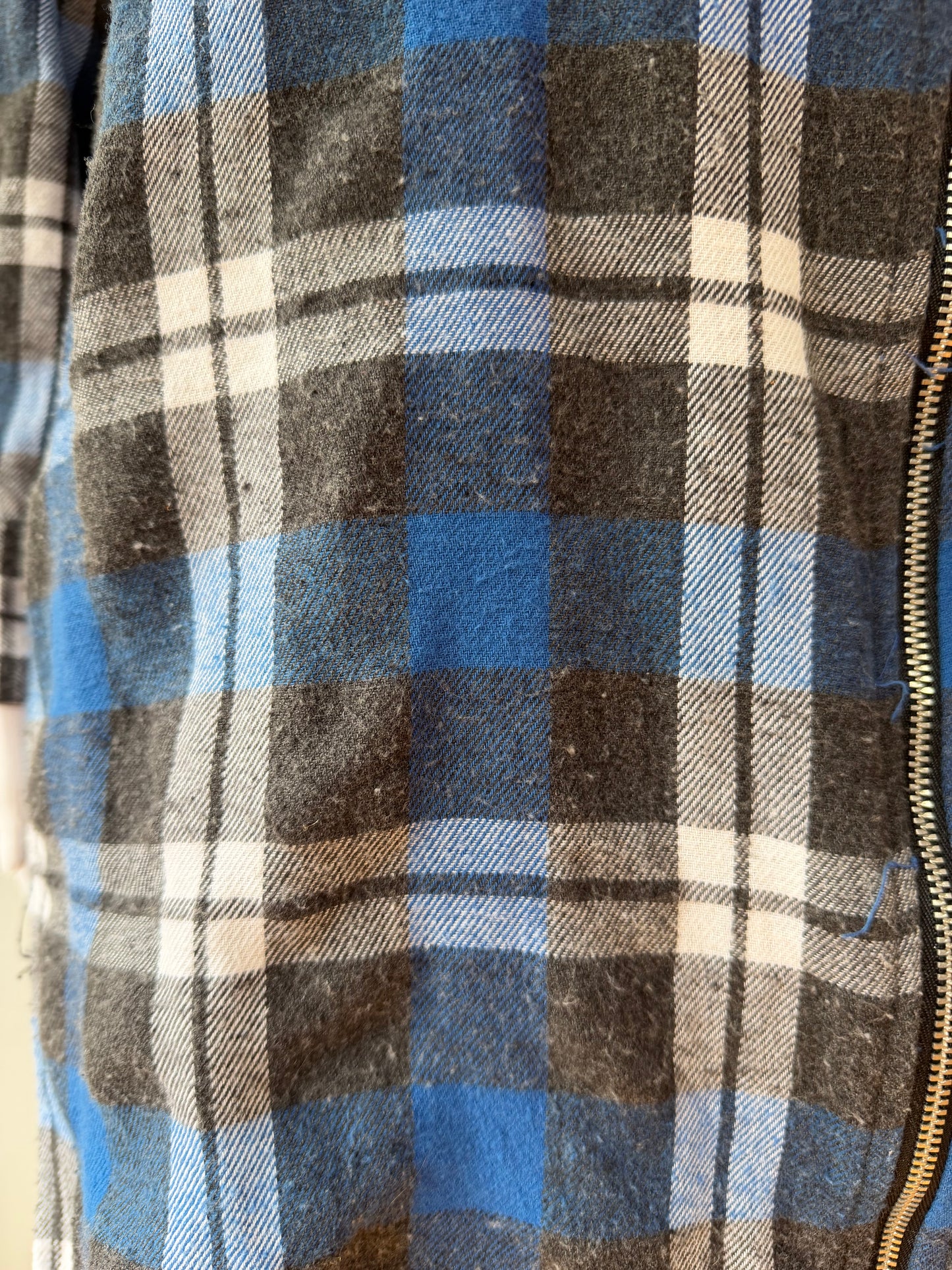ZARA - Blue Plaid Flannel Tunic Top