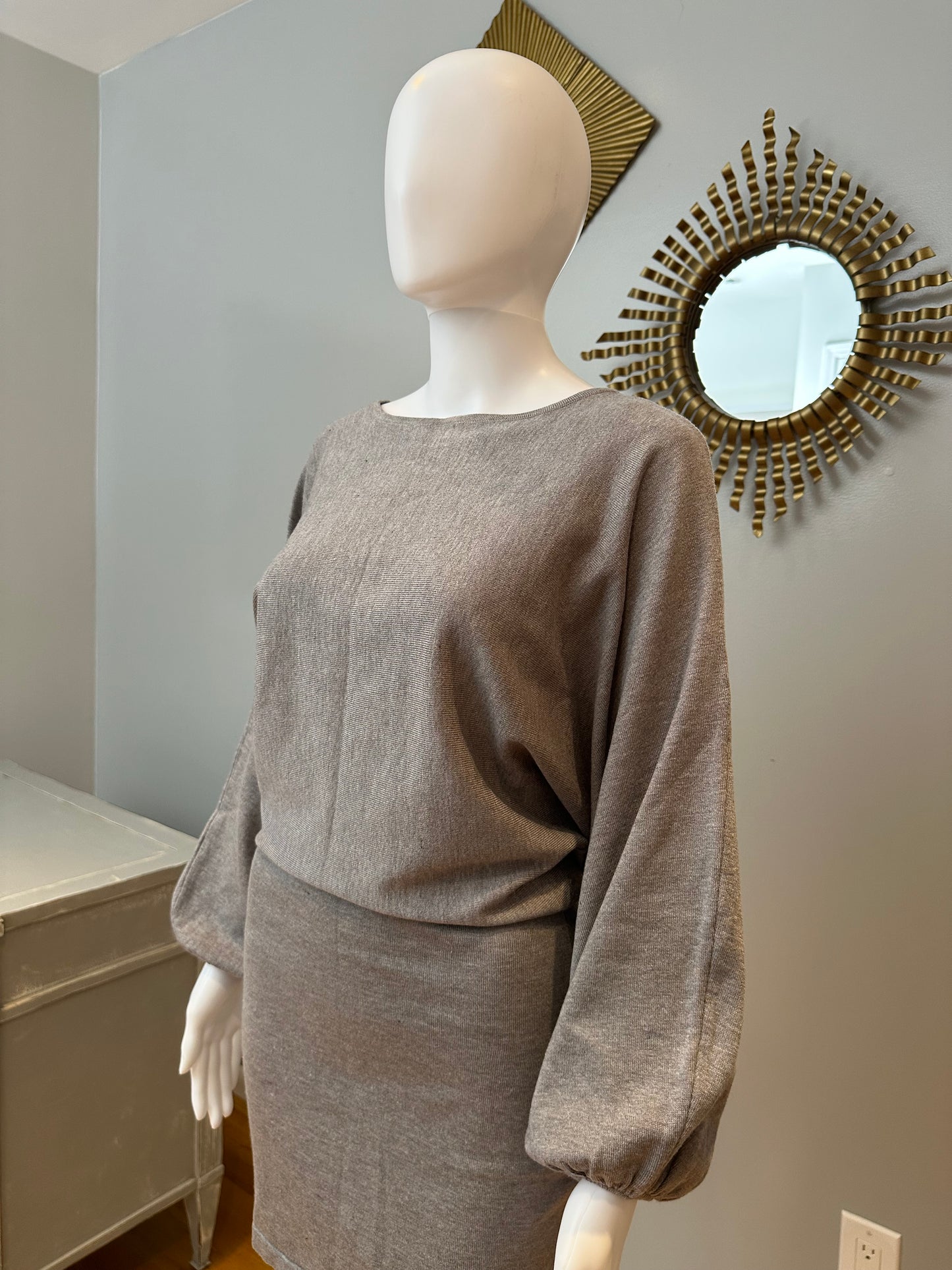 Lulu’s - Gray Sweater Dress