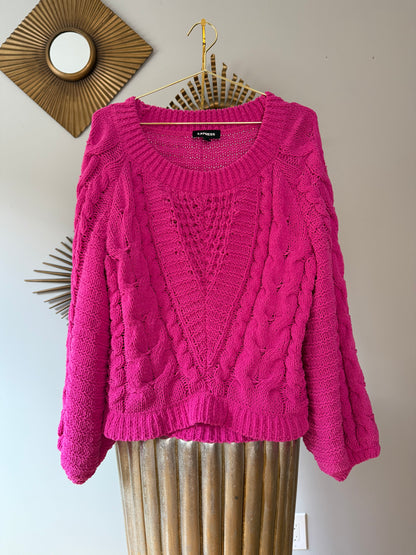 Express - Pink Cable Knit Sweater