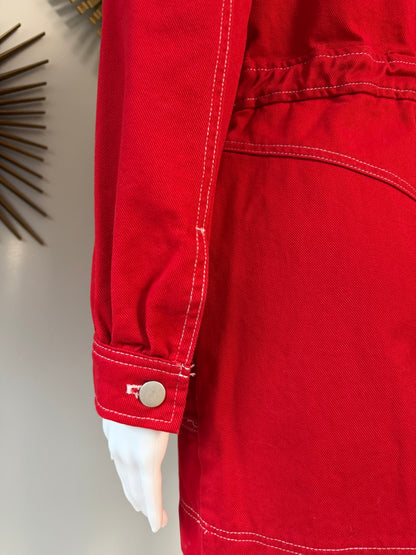 7 For all man kind - Red Denim Mini Dress