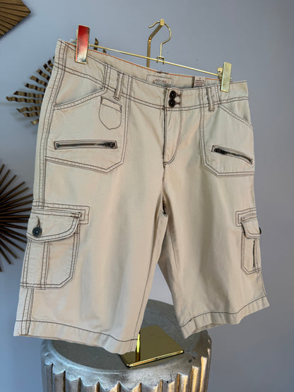 Natural Reflections - Beige Cargo Bermuda Shorts