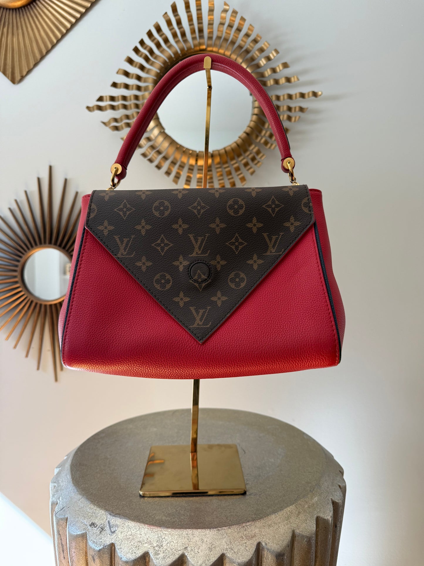 Louis Vuitton - Red Double V Leather Bag