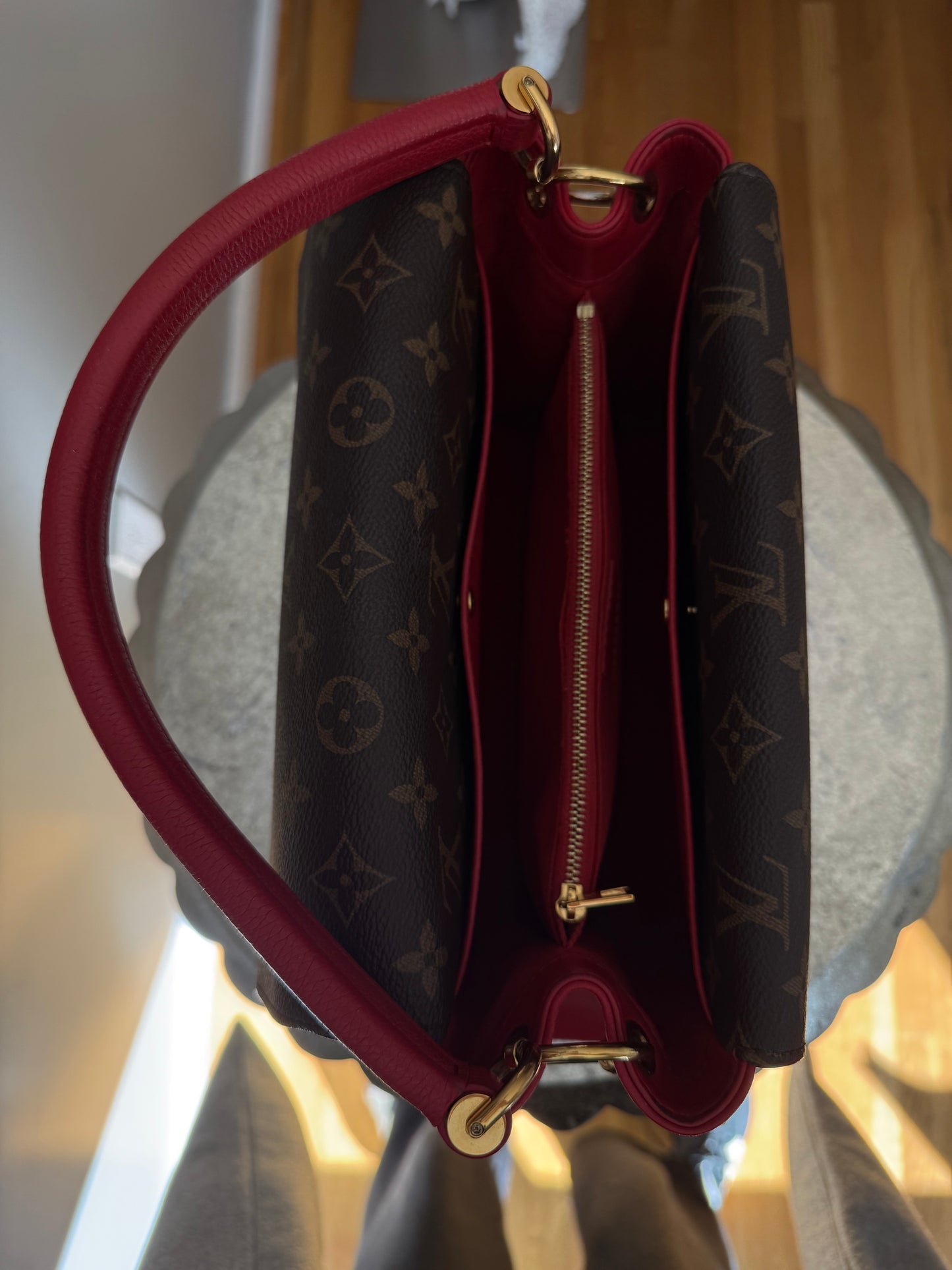 Louis Vuitton - Red Double V Leather Bag