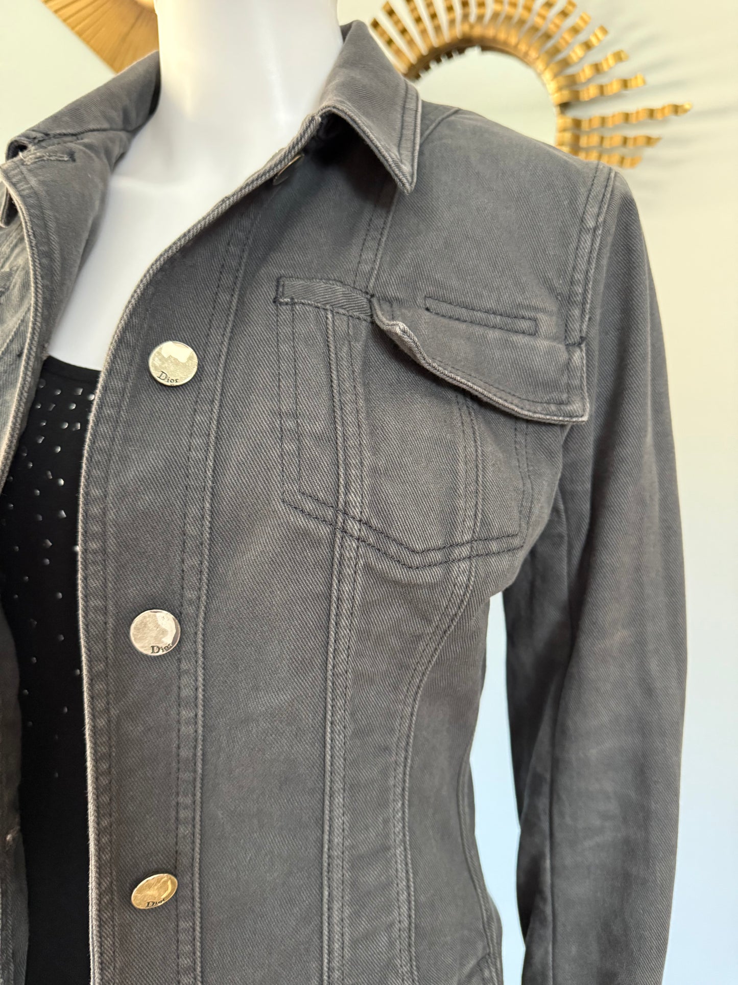 Dior - Vintage Gray Denim Long Jacket