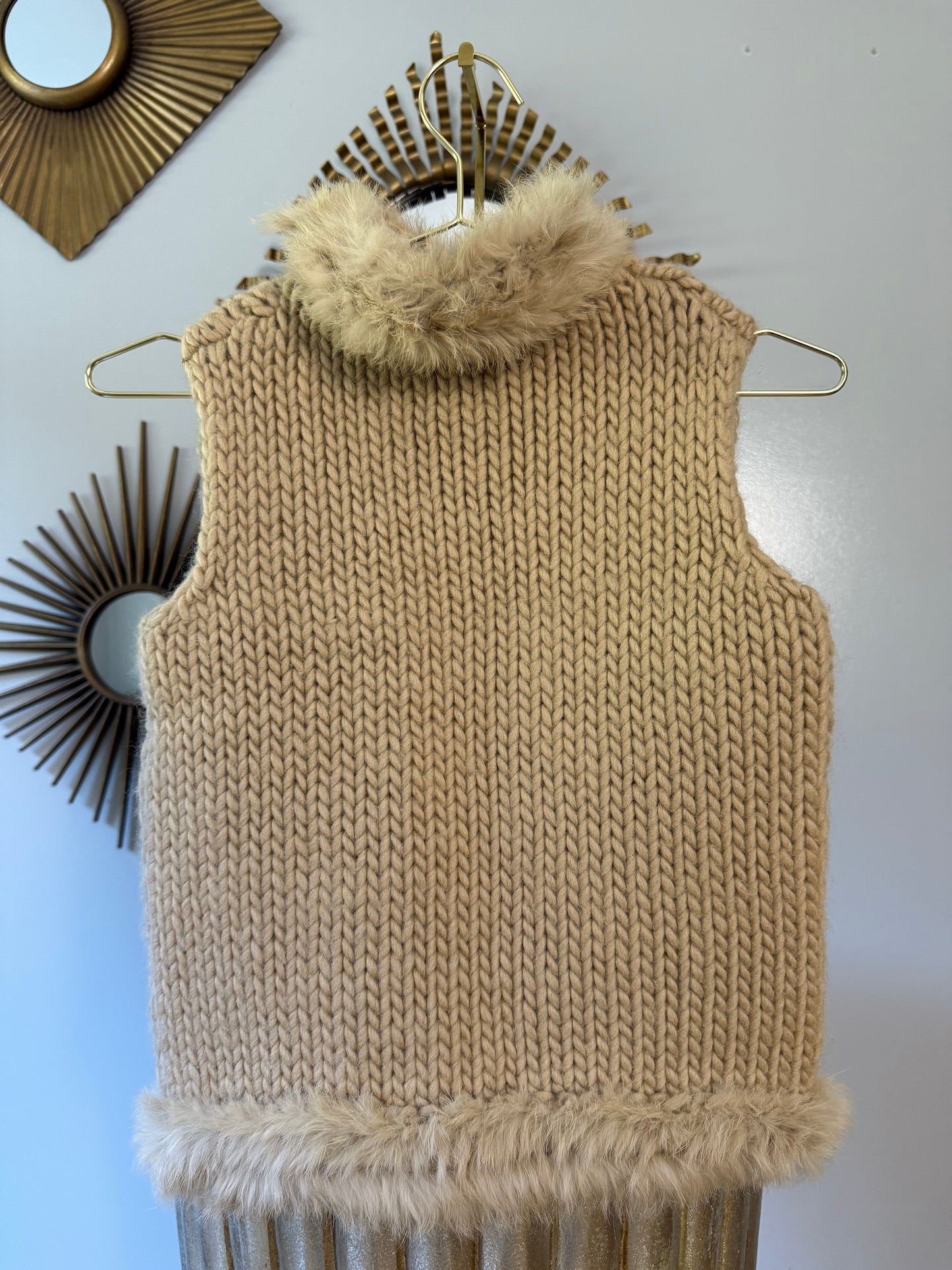 Love Sex Money - Tan Wool Sweater Vest