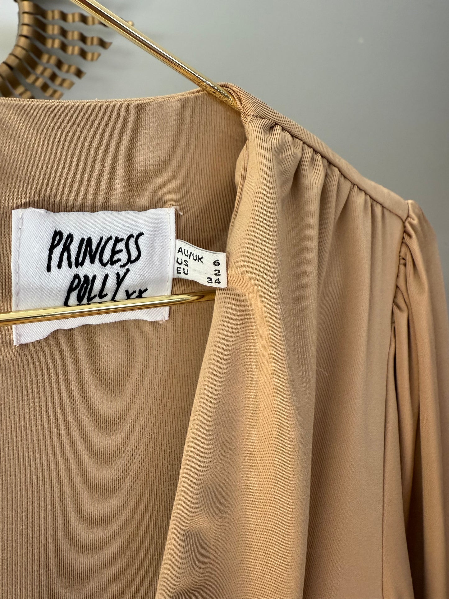 Princess Polly - Tan Jude Long Sleeve Bodysuit