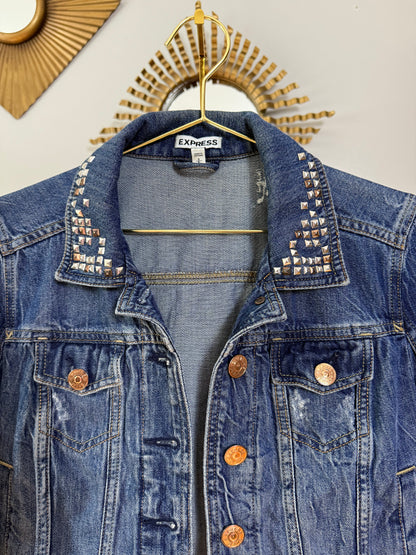 Express - Blue Denim Jacket w/ Studs