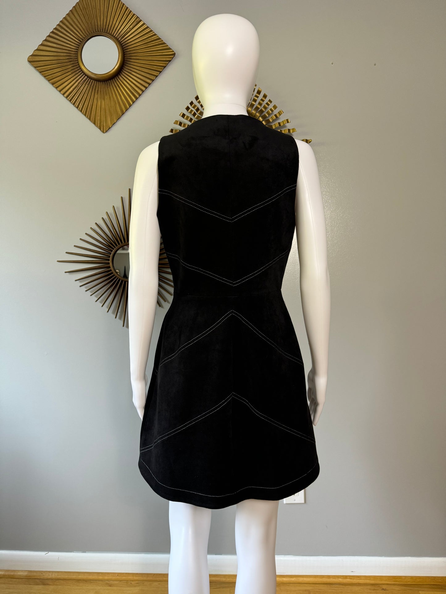 BCBG - Black Faux Suede Alaina Mini Dress