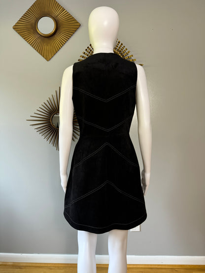 BCBG - Black Faux Suede Alaina Mini Dress