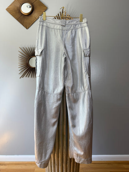 Zara - Silver Cargo Pants