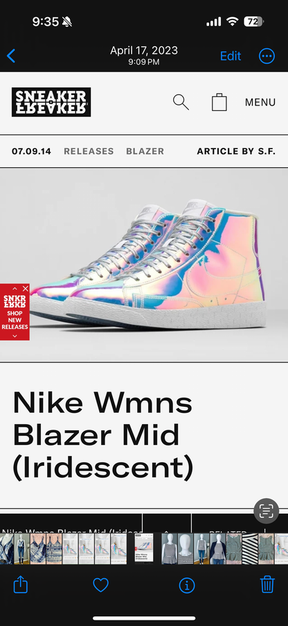 Nike - 2014 Iridescent Blazer Mid Sneakers