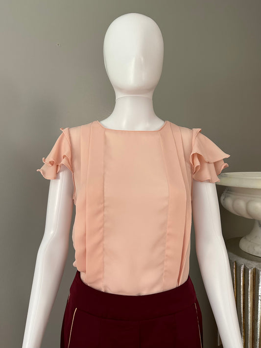 Peach Ruffle Top