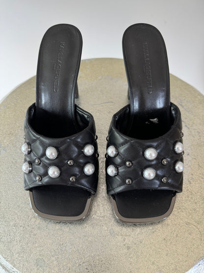 Karl Lagerfeld - Tacones Amina rosas