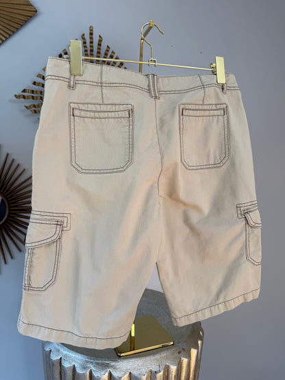 Natural Reflections - Beige Cargo Bermuda Shorts