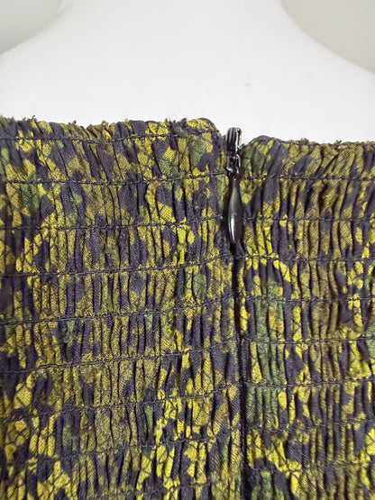 French Connection- Green Aurey Python Maxi Dress