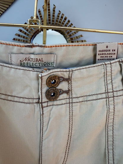 Natural Reflections - Beige Cargo Bermuda Shorts