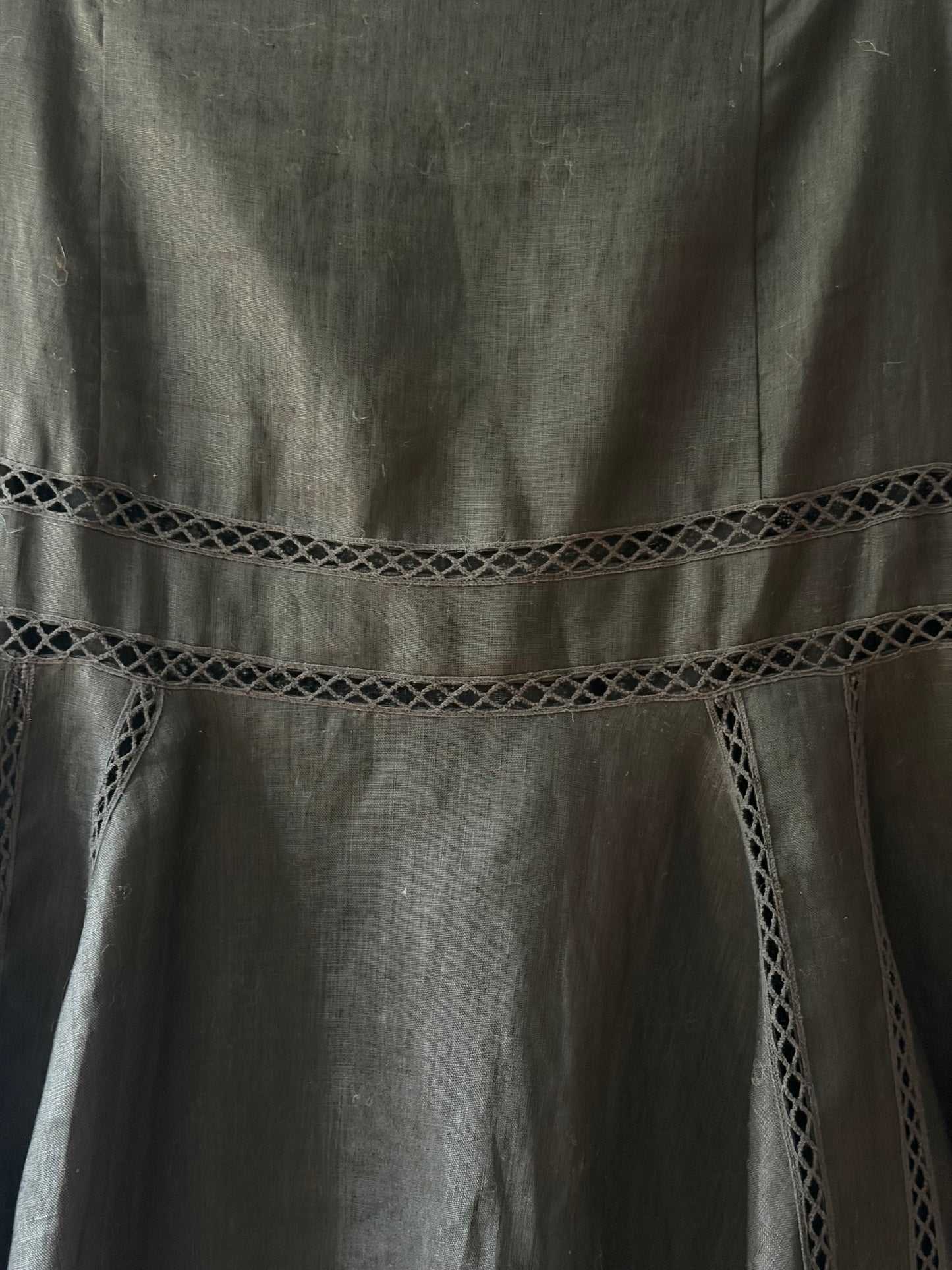 Ralph Lauren - Black Linen A-line Skirt