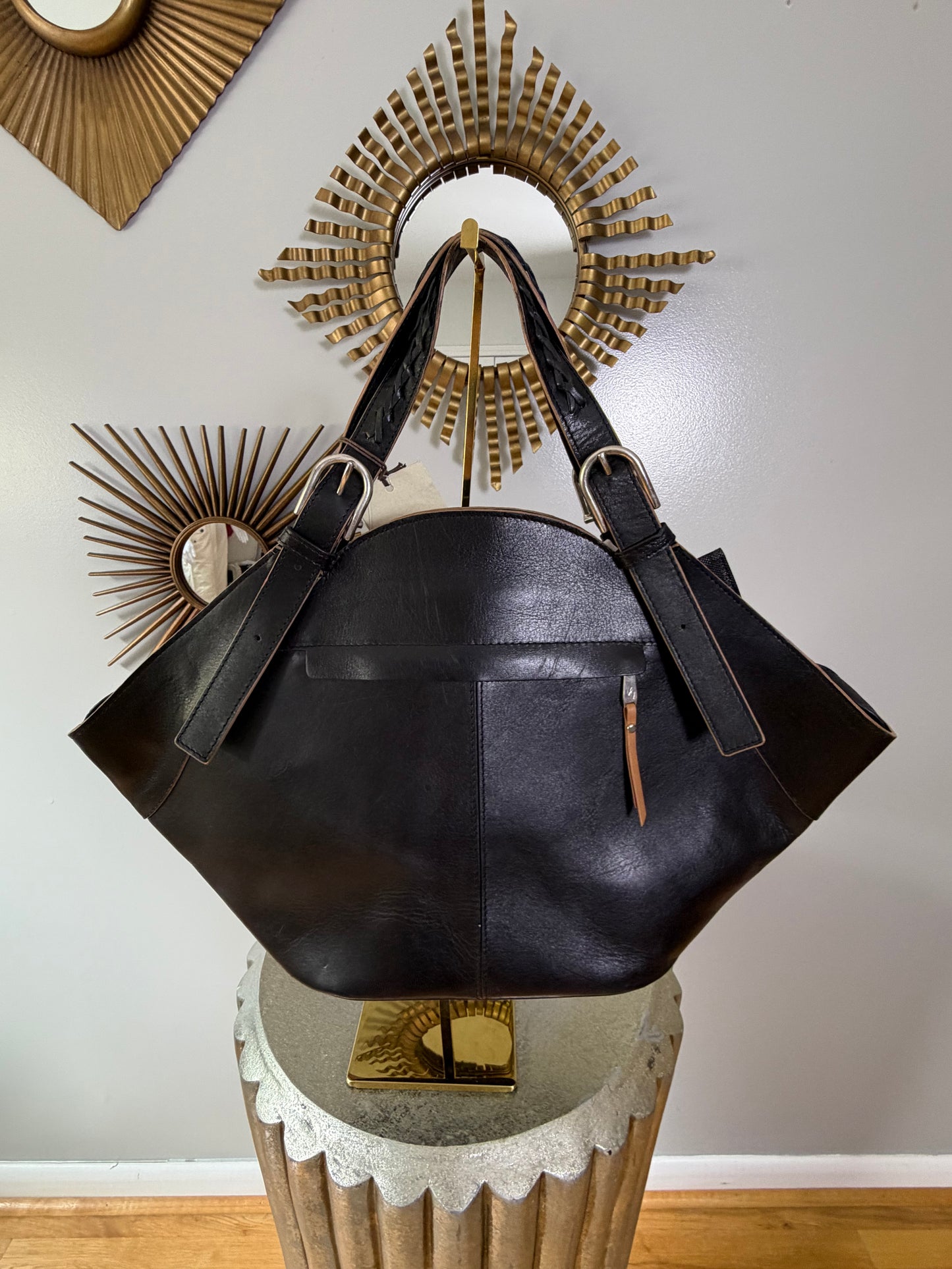 Velez - Black Leather Tote